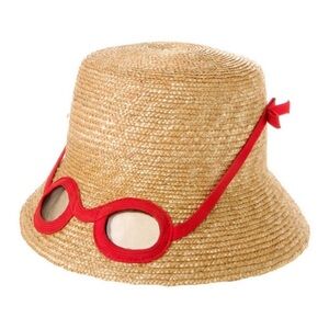 Rare Kate Spade straw Sunglasses Hat!!